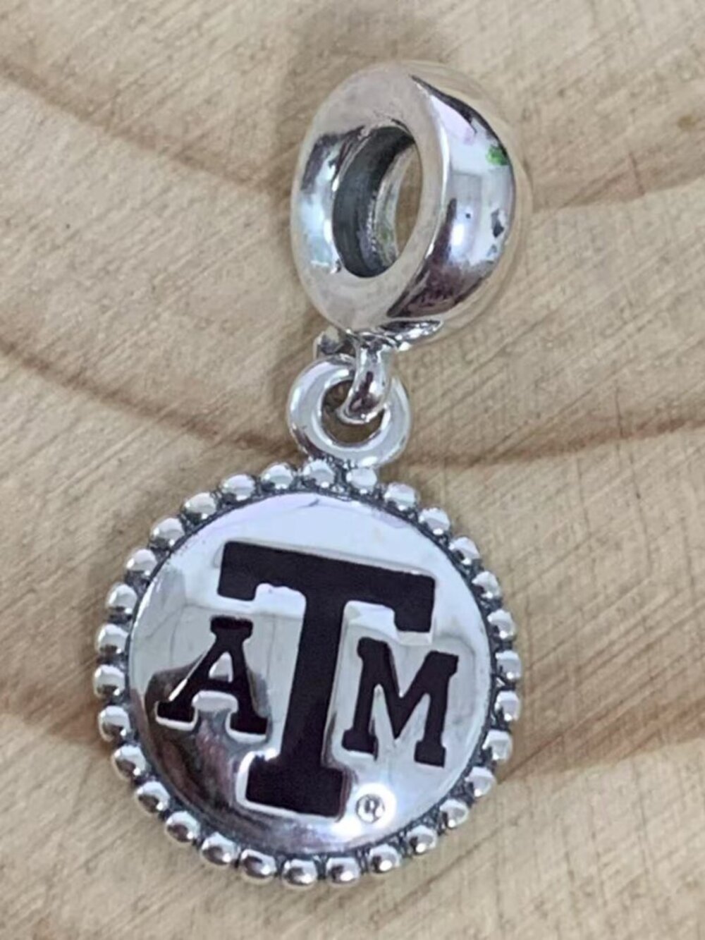 Pandora Texas A & M University-College Station Charm, S925 Silver Jewelry